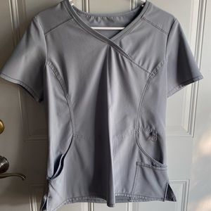 Infinity by Cherokee Womens Scrub Set Light Grey